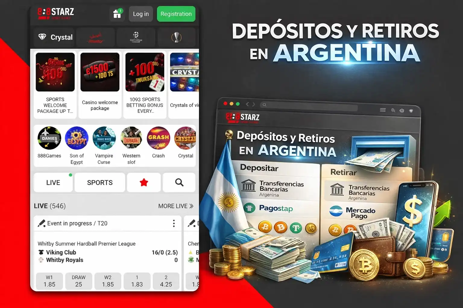 Métodos de Pago en 888Starz Argentina